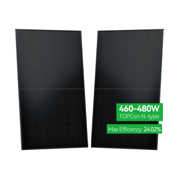 Full black N-type TOPCon solar panel 460W to 480W